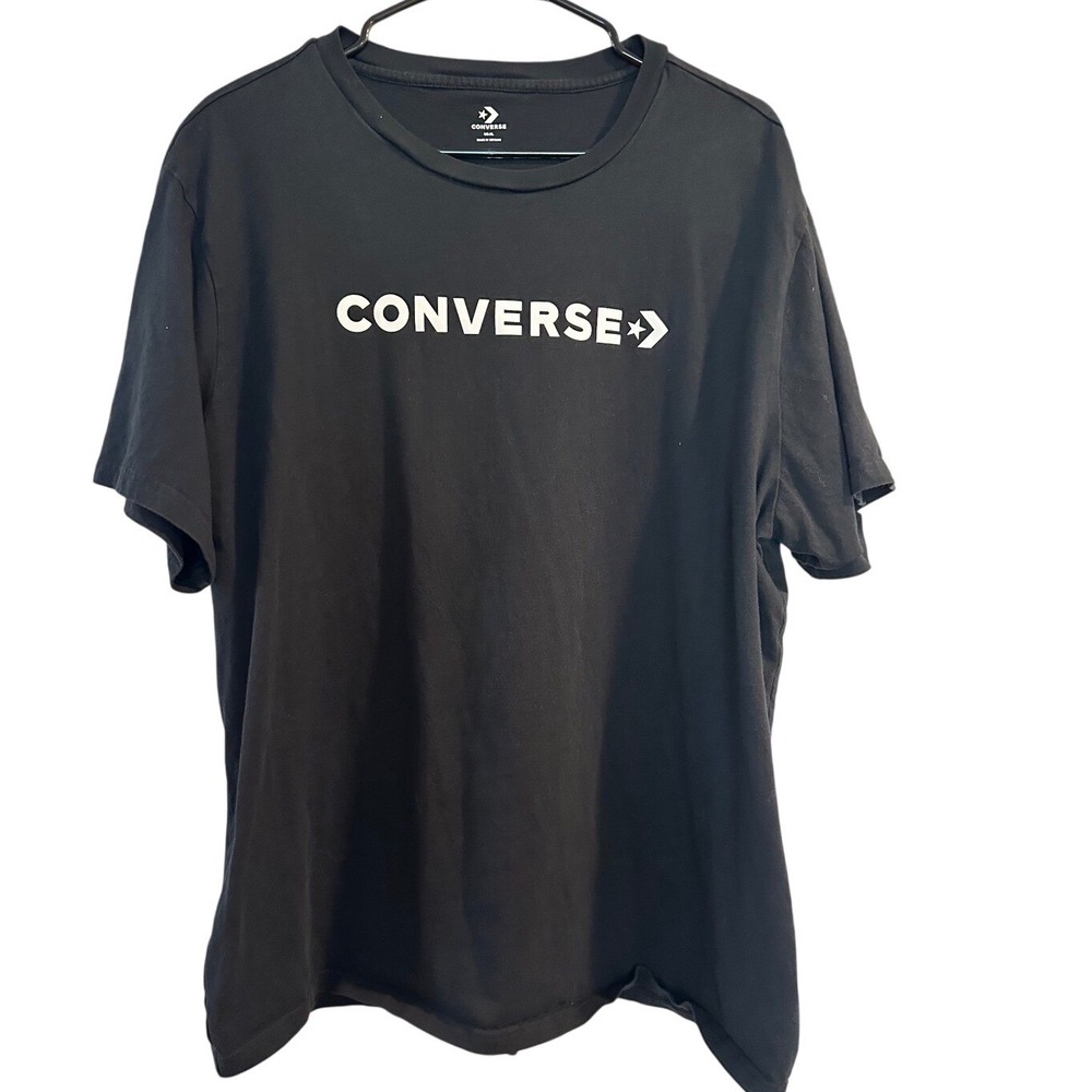 Converse‎ Mens Graphic Logo T-Shirt Black Short Sleeve Crewneck XL